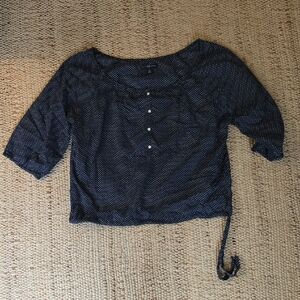GAP Dark Blue Polka Dot Blouse